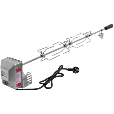 Girarrosto elettrico spiedino carne barbecue grill bbq in ghisa 100 cm 220-240 V