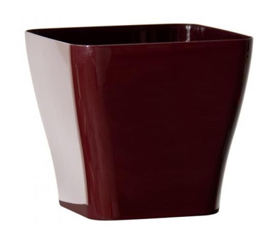 Vaso Quadria Rosso Scuro Plastica - 18 X 18 X 16 H Cm