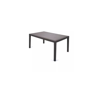 Tavolo da giardino in plastica rettangolare effetto rattan 154x79x72h Prince -Antarcite