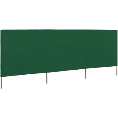 vidaXL Paravento a 3 Pannelli in Tessuto 400x120cm Verde - Verde