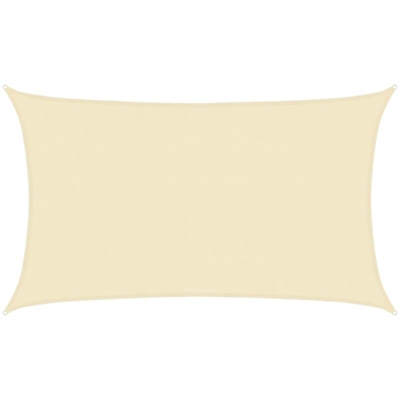 vidaXL Vela Parasole 160 g/m² Crema 5x8 m in HDPE - crema