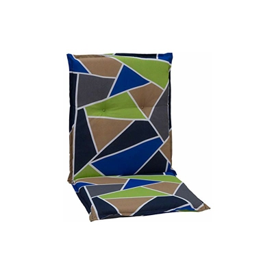 Cuscino per Sedia a Sdraio con Schienale Basso da Giardino, Motivo Geometrico, Dimensioni: 98 x 48 x 6 cm - BEO