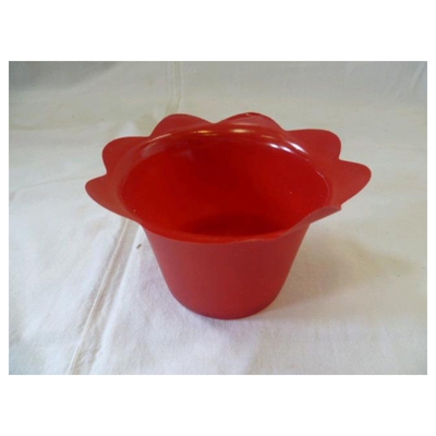 Copri Vaso In Plastica - Cm. ï¿½ 14 X 14 Cm - Colore Rosso