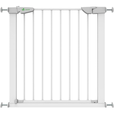 VOUNOT Cancelletto di Sicurezza per Bambini, Cani, Scale, Auto Close, Bianco, 76-84 cm