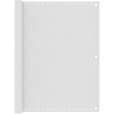 vidaXL Paravento da Balcone Bianco 120x400 cm in HDPE - Bianco