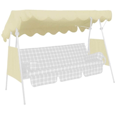 Tetto del dondolo 200 x 120 cm, qualità Swingtex, colore avorio - Angerer
