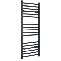 Hudson Reed Artle Scaldasalviette Elettrico Curvo di Design Verticale - Termoarredo Bagno a Scaletta Moderno - Acciaio Antracite - 600W - 1200 x 500mm precio