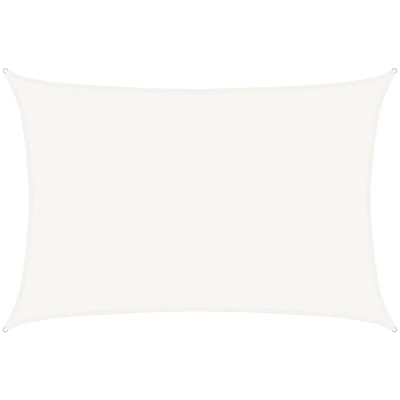 vidaXL Vela Parasole 160 g/m² Bianca 5x7 m in HDPE - Bianco