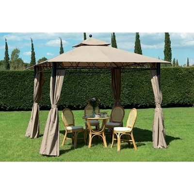 Ricambio set 4 teli laterali per gazebo eden 3x3 colore beige misure dei teli 250x200h scuro - Salone