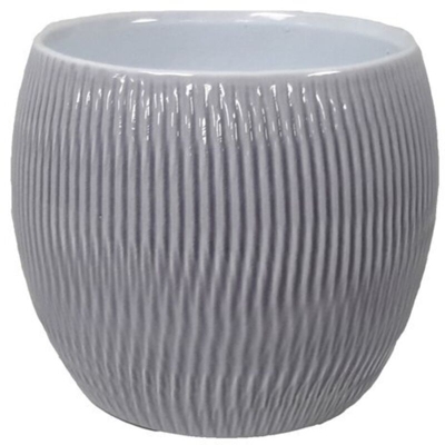 Vaso Caspo Plissee - diam 14.5 x h 15 cm - Grigio