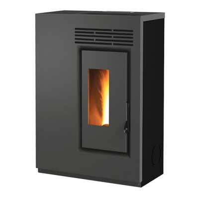 Stufa a pellet "GE 60" 6 kW, Slim 25 cm - colore nero