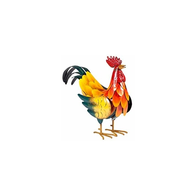 55281 realistico Crowing Rooster, multicolore, 12 x 35 x 29 cm - La Hacienda