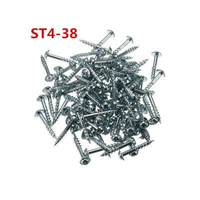 100 pz Acciaio al carbonio Croce Testa ST4 Autofilettante Mezzo Dente Vite per Legno ST4-38 100 pz ST4-38