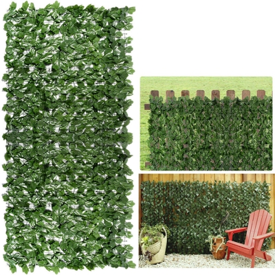 1x5m Breeze Vue Bare Vue Pannello di recinzione del giardino con rullo di siepe di edera artificiale