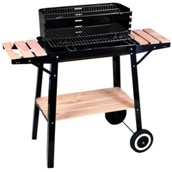 Barbecue braciere portatile in metallo ferro e acciaio a legna e carbonella BBQ carrello grill precio