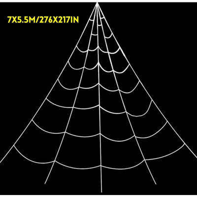 Stretch Spider Web Spider Web Decorazione Halloween Home Bar Party Decor (276in Triangle)