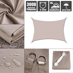 3 * 6m 300D Tenda a vela Tendalino anti-UV Kahki en oferta
