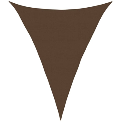 vidaXL Vela Parasole 160 g/m² Marrone 5x7x7 m in HDPE - Marrone