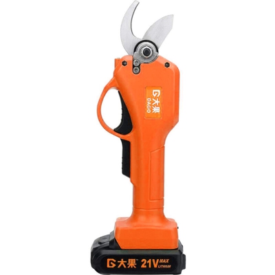 DAGO Potatore elettrico con 1 batteria cordless 21 V Potatore da giardino 40mm max.