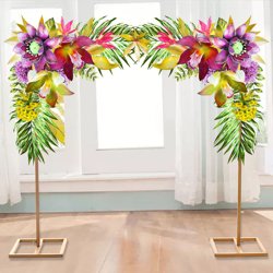 9.8FT Arco in metallo Giardino Festa nuziale Matrimonio Fiore Pianta Staffa quadrata Staffa dorata 3 * 6 m en oferta