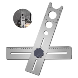 Strumento manuale di punzonatura regolabile per righello di localizzazione di fori per piastrelle di ceramica multifunzionale en oferta