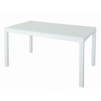 Tavolo 150x90 Houston Rattan per Esterno ed Interno per Pizzeria Giardino Bianco
