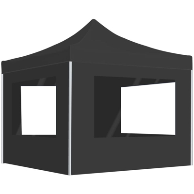 YOUTHUP Gazebo Pieghevole con Pareti Alluminio 2x2 m Antracite - Antracite