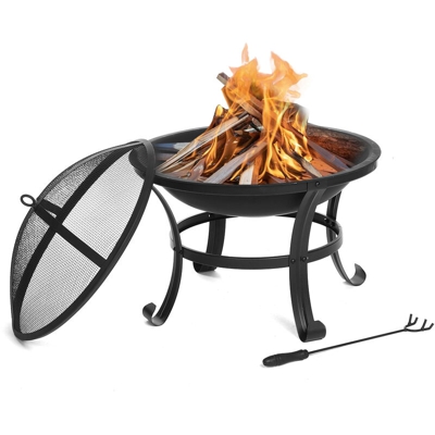 Focolare riscaldante rotondo Brasero 56 cm 56 * 56 * 45 cm Barbecue CON COPERCHIO + CEMENTO + COPERCHIO