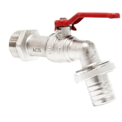 Valvola di uscita a sfera filettatura esterna 33.25mm (G1") attacco tubo 25mm (1") en oferta