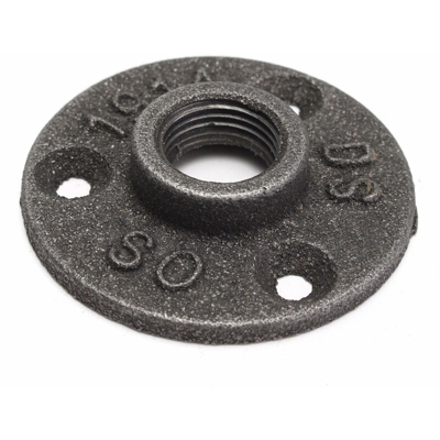 1/2 "Raccordi per tubi in ferro con flangia filettata a 3 fori, montaggio a parete