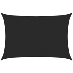 vidaXL Vela Parasole 160 g/m² Nera 3,5x5 m in HDPE - Nero precio