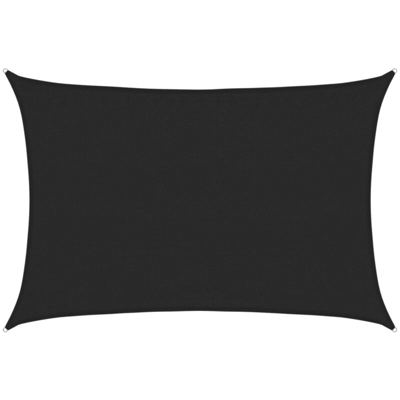 vidaXL Vela Parasole 160 g/m² Nera 3,5x5 m in HDPE - Nero