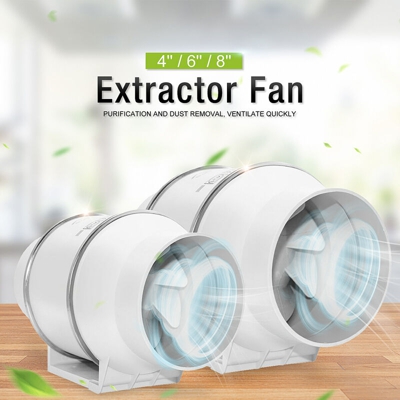 6 "150 mm 75 W Ventilatore di ventilazione in linea Finestra parete Cucina WC Aspiratore da 6 pollici Versione alta 6 pollici
