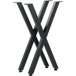 2x Gamba da tavolo in metallo a forma di X industriale con protezione per pavimento Caff¨¨ Ufficio fai da te a forma di X (72x40 cm) precio