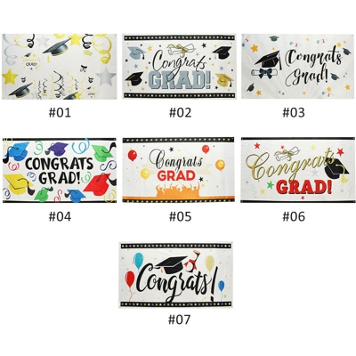 Sfondo per striscioni di laurea Decorazioni per feste Photo Booth Sfondo 45,3 x 78,7 "BYJ-6 4"