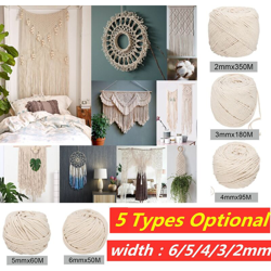 Corda macram¨¨ 3MM in cotone beige naturale Corda ritorta a mano Novit¨¤ 3 mm da 180 m en oferta