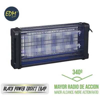 Assassino elettrico professionale 2x10W 100m2 43.7x26x10cm 340º EDM 06522