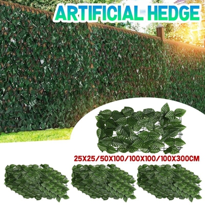25x50 cm Siepe artificiale Foglia di edera Recinzione da giardino Schermo per la privacy Rete Decorazione per esterni 25x50 cm (1 pezzo 25x50 cm)