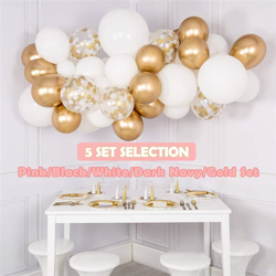 Palloncini per feste da ragazza Kit ghirlanda Cromo Oro Palloncini con coriandoli Arco Fondale da parete (rosa) en oferta