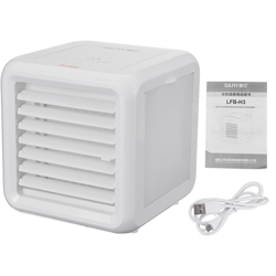 Porta USB del mini ventilatore portatile del condizionatore d'aria da 5 W LED 7 colori con 2 serbatoi d'acqua Ventola a doppio serbatoio en oferta