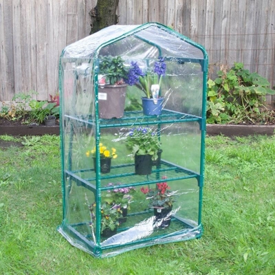 Grande serra da giardino con copertura in PVC a 4 livelli da 160 cm