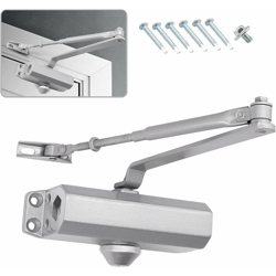 LITZEE Chiudiporta Automatico Idraulico, Chiudiporta a Molla Regolabile, Tampone Chiuso per uso Commerciale e Domestico 25-45 kg Porta con en oferta
