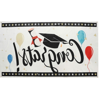Sfondo per striscioni di laurea Decorazioni per feste Photo Booth Sfondo 45,3 x 78,7 "BYJ-7 7