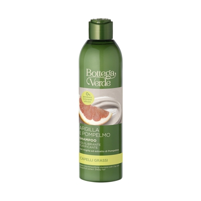 Argilla e Pompelmo - Champú equilibrador y purificante - con Arcilla y extracto de Pomelo (250 ml) - cabello graso