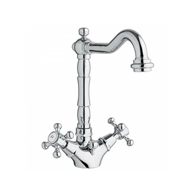 GRUPPO MONOFORO LAVABO "DUETTO" canna anticata - GABOLI