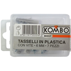 Tasselli In Plastica Con Vite 6Mm Pz 7 en oferta