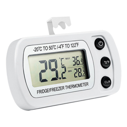 1 PCS Termometro digitale per frigorifero e congelatore Temperatura da -20 a 50 ° C con gancio, display LCD di facile lettura, funzione Max Min características