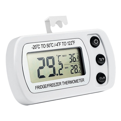 1 PCS Termometro digitale per frigorifero e congelatore Temperatura da -20 a 50 ° C con gancio, display LCD di facile lettura, funzione Max Min