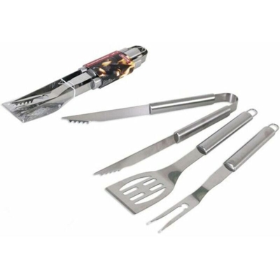 Utensili per Barbecue Algon (3 Pcs) Argentato