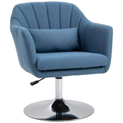 Poltroncina Girevole Con Braccioli E Altezza Regolabile Blu en oferta